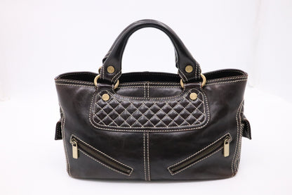 Celine Boogie Bag in Dark Brown Leather