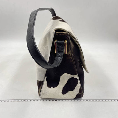 Fendi Mamma Baguette Pony hair in cow print White and Black