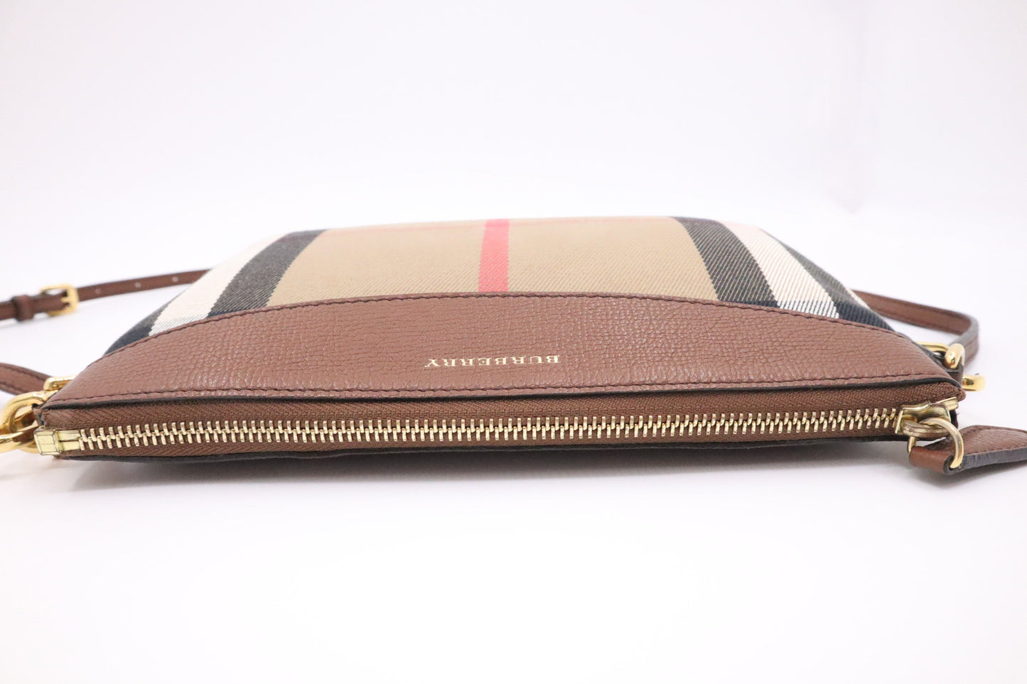 Burberry Crossbody in Brown Check Canvas
