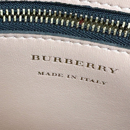 BURBERRY Link Flap Soft Calfskin Leather Crossbody Bag Rose Gold