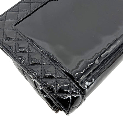 CHANEL Boy Reverso Flap Medium Patent Leather Crossbody Bag Black