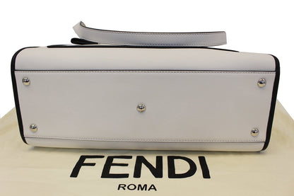 FENDI White Leather Runway Tote Bag - Sale