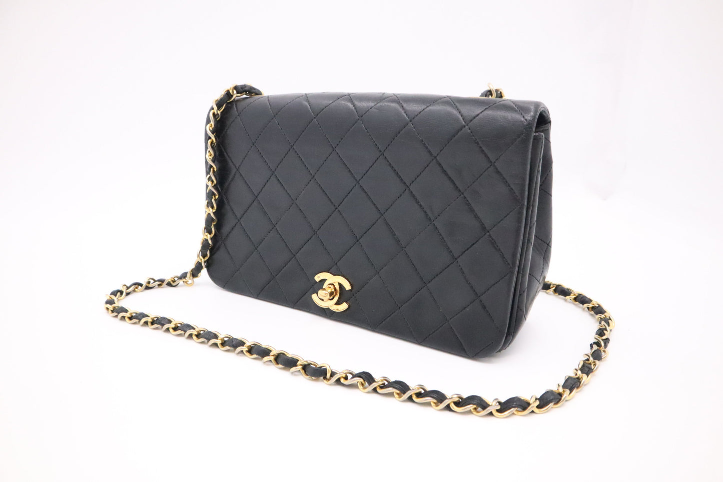 Chanel Full Flap in Black MattelassÃ© Leather