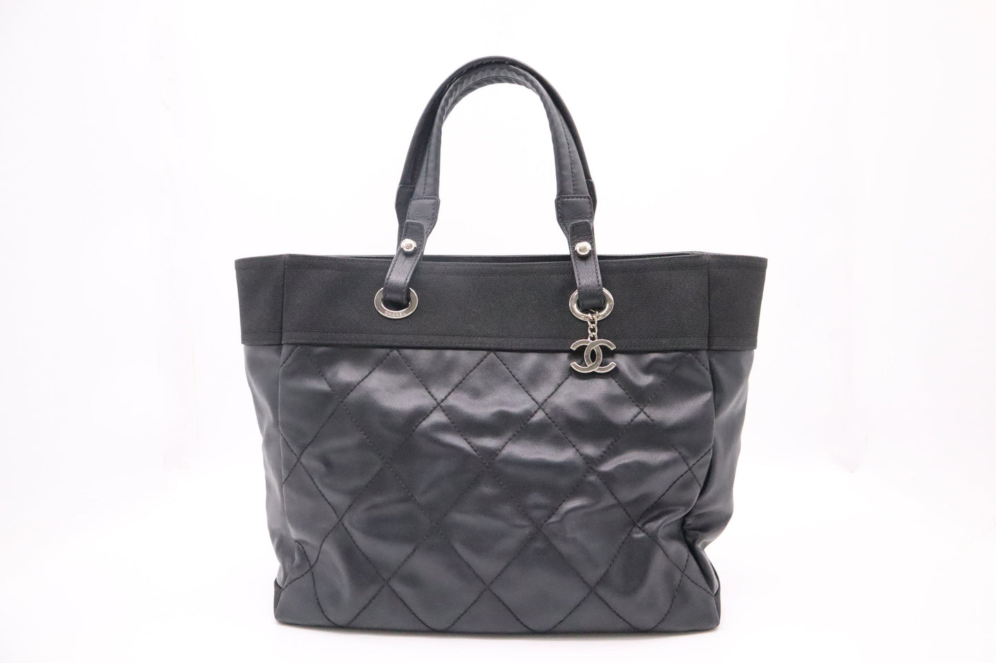 Chanel Paris Biarritz Tote Bag in Black MattelassÃ© Leather