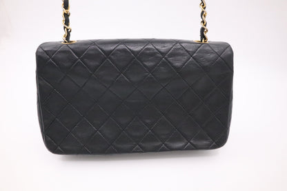 Chanel Full Flap in Black MattelassÃ© Leather