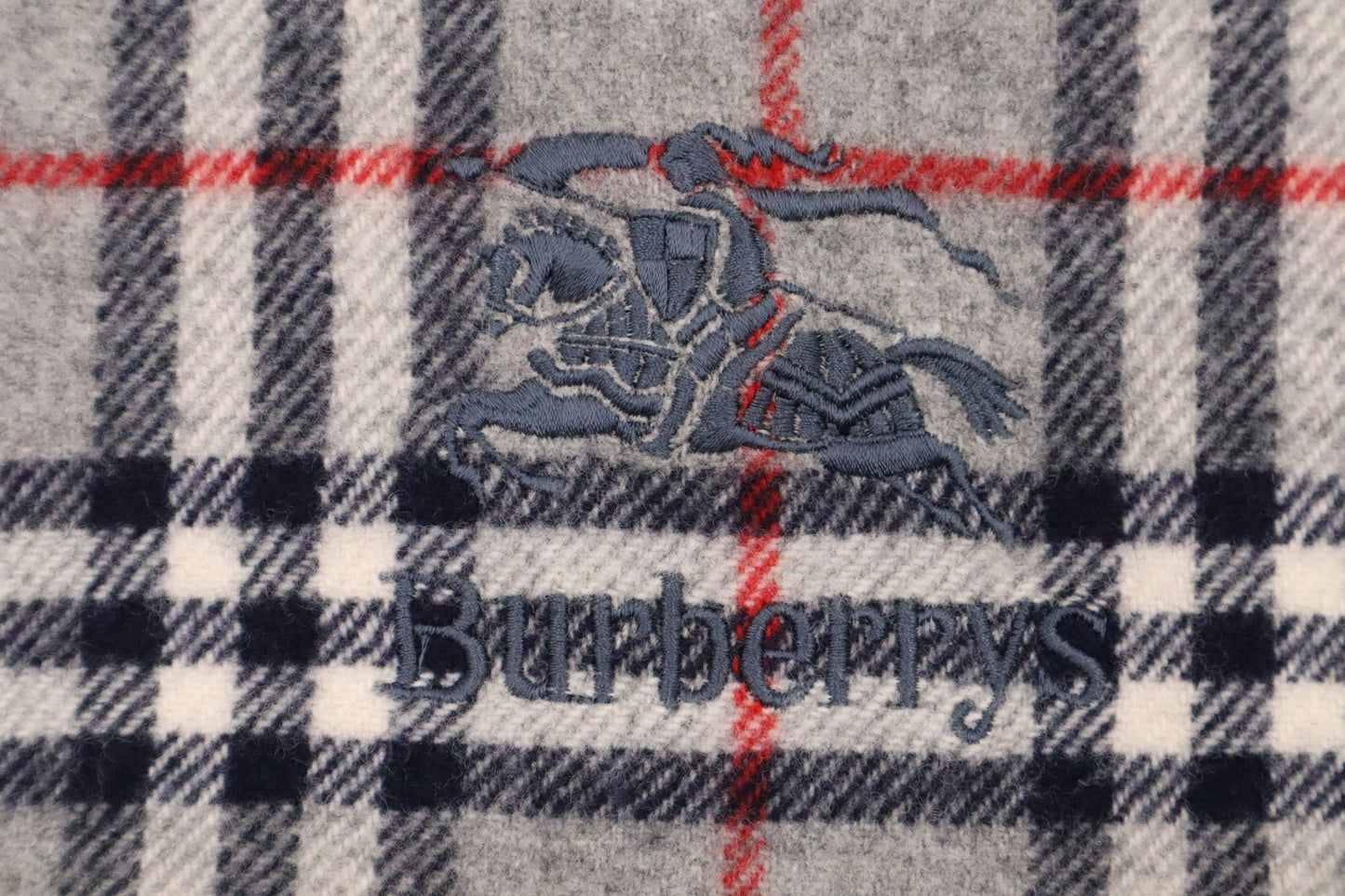 Burberry Scarf in Grey Checked Wool