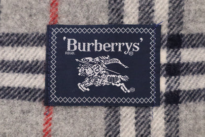 Burberry Scarf in Grey Checked Wool