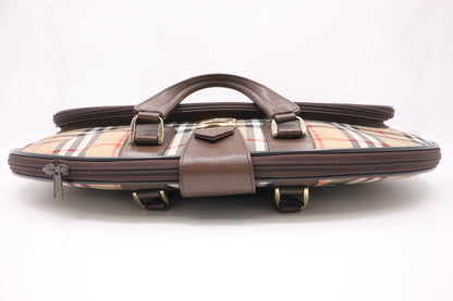 Burberry Travel Garment Bag in Brown Checked Canvas