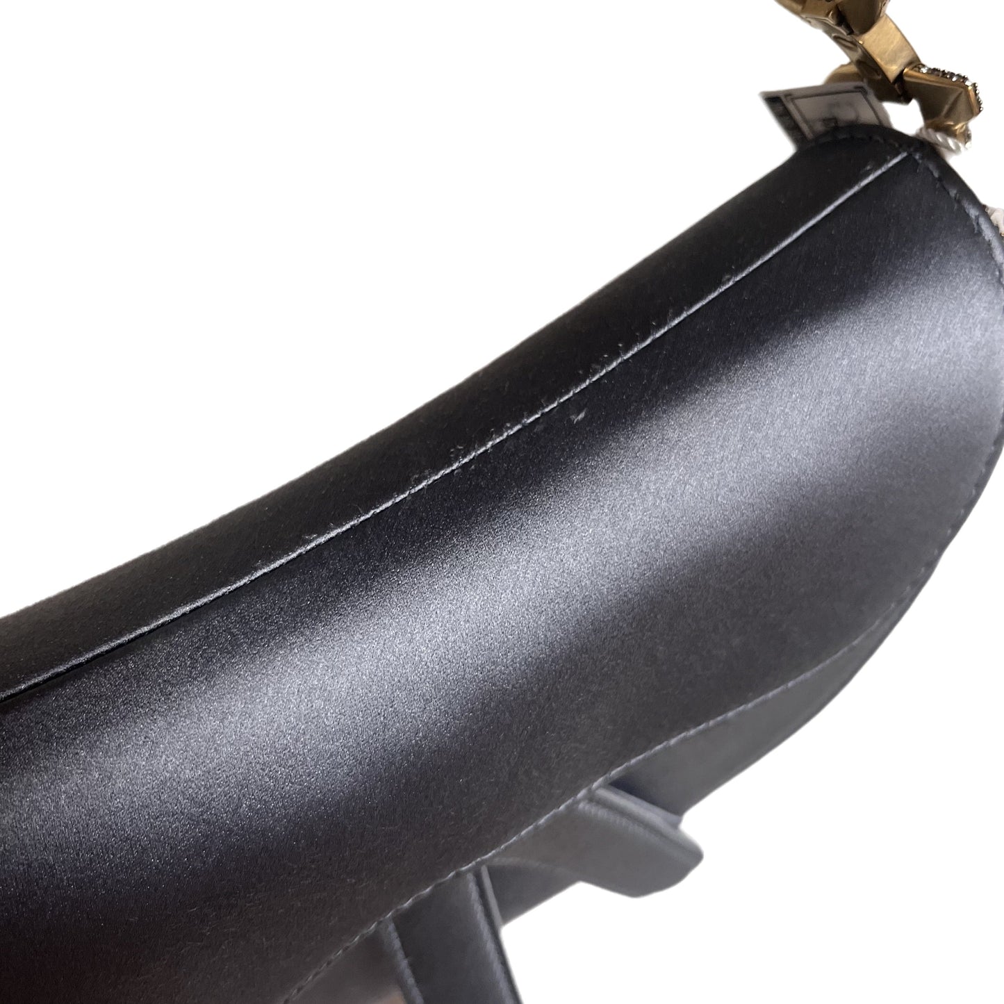 Dior Saddle Mini Silk Blue with Crystal Embedded Buckles
