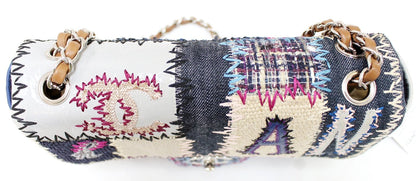 CHANEL Sac Rabat Multicolor Patchwork Limited Edition Shoulder Bag
