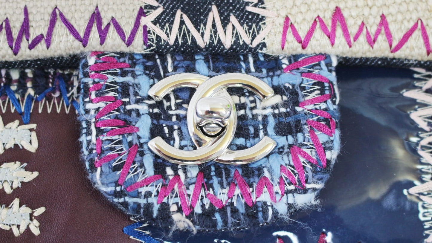 CHANEL Sac Rabat Multicolor Patchwork Limited Edition Shoulder Bag