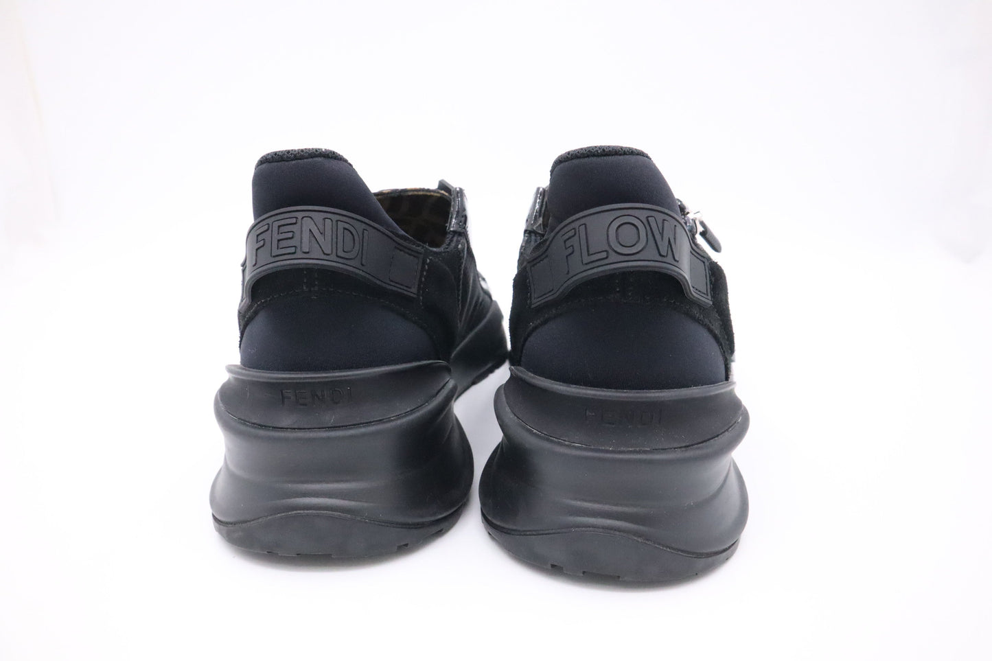 Fendi Flow Sneakers in Black Nylon and Leather