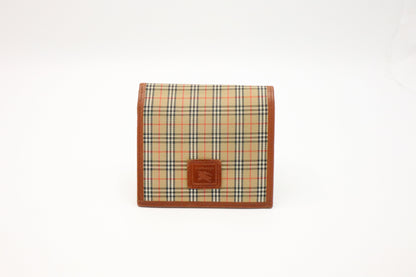 Burberry Compact Wallet in Tan Novacheck Canvas