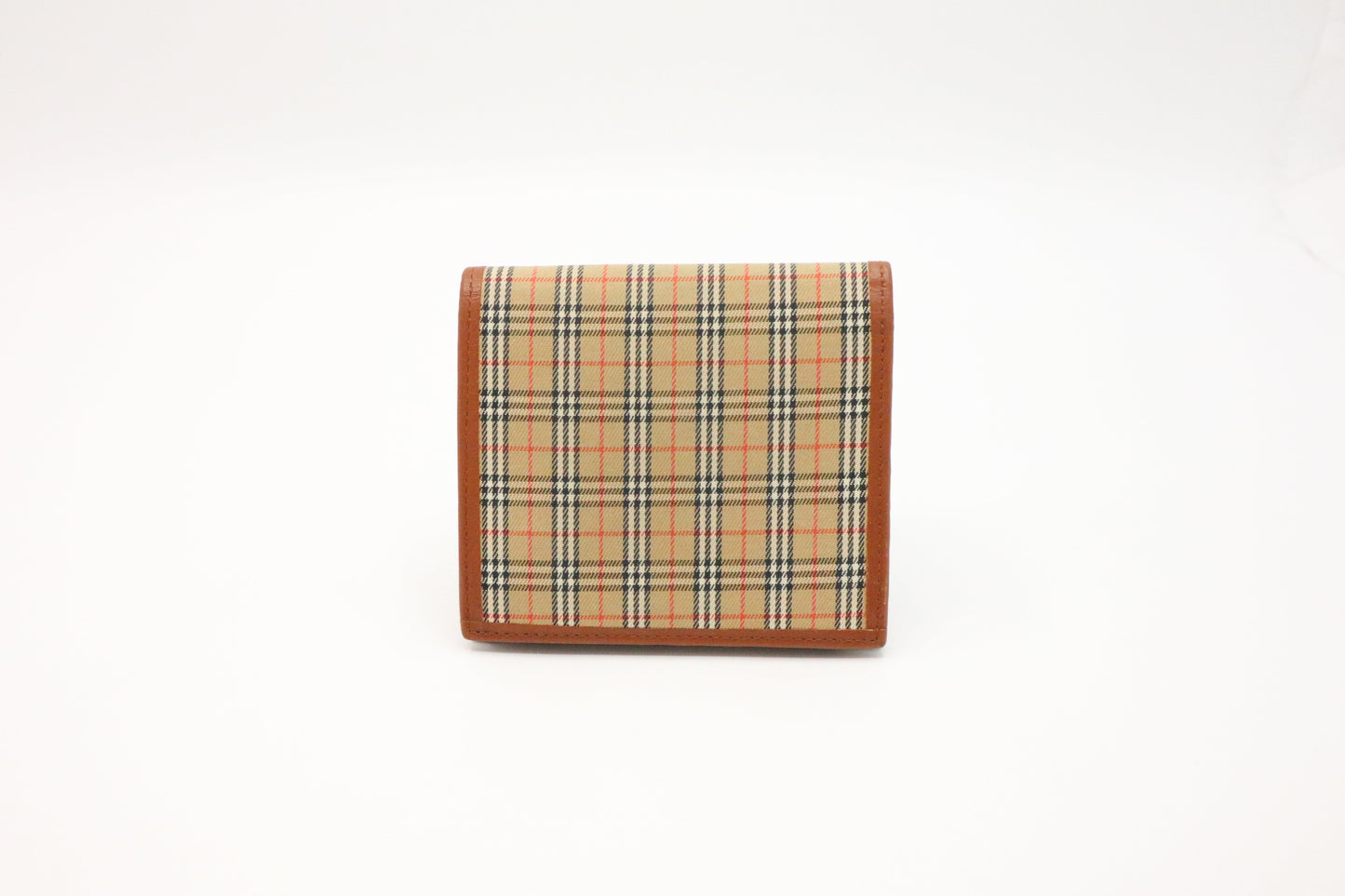 Burberry Compact Wallet in Tan Novacheck Canvas