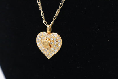 Celine Rhinestone Heart Necklace