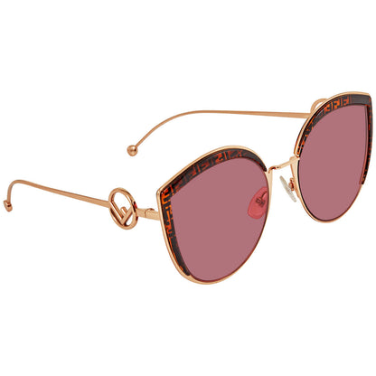 Fendi Burgundy Cat Eye Sunglasses