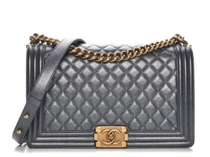 CHANEL CAVIAR QUILTED MEDIUM BOY FLAP BAG