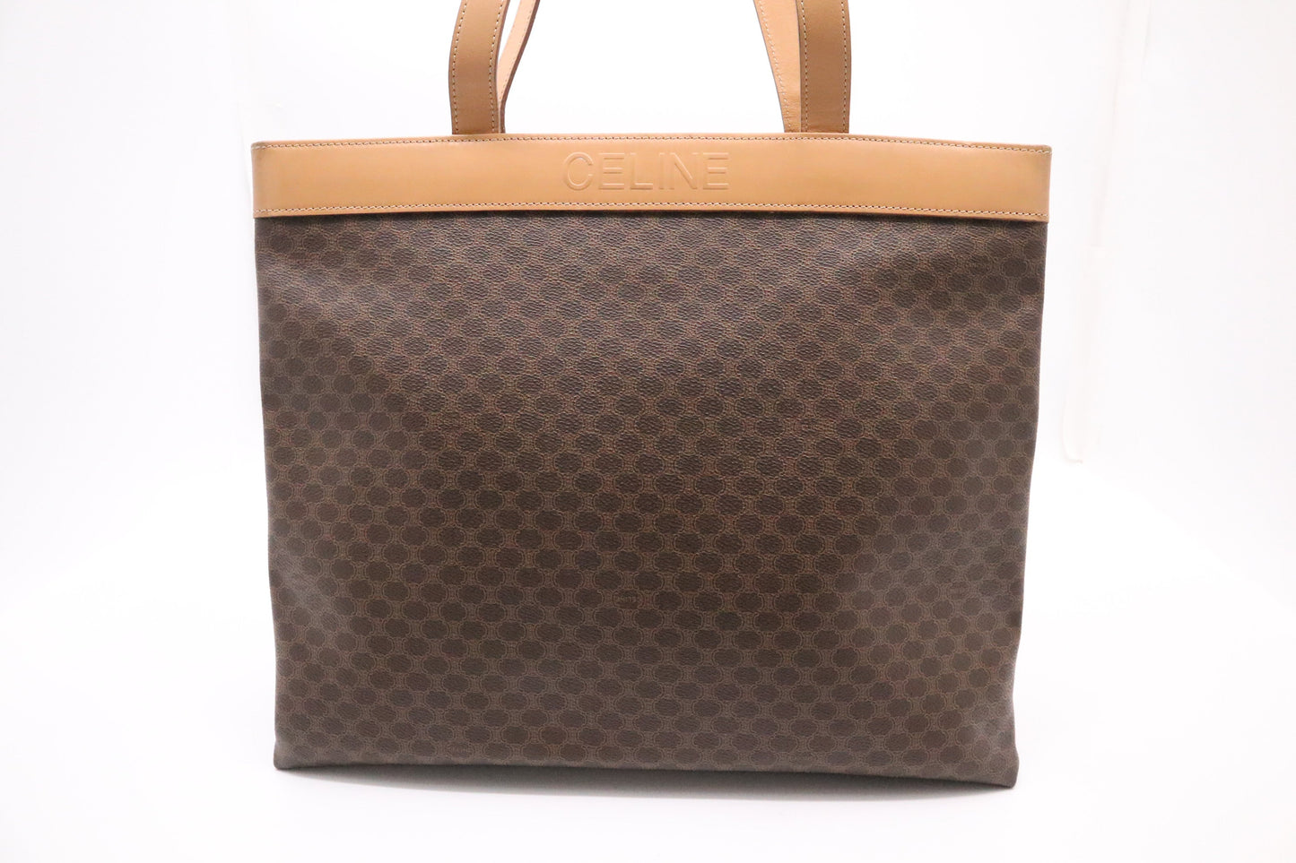 Celine Tote in Brown Macadam Canvas
