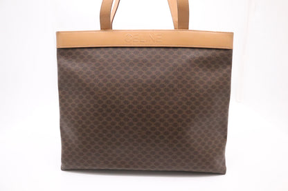 Celine Tote in Brown Macadam Canvas