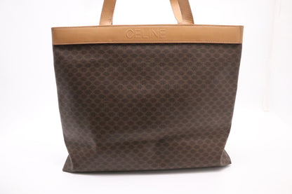 Celine Tote in Brown Macadam Canvas