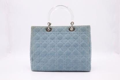 Dior Large Lady Dior in Cannage Denim