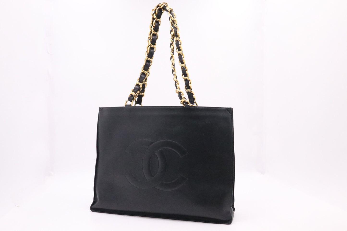 Chanel Large Tote in Black Leather