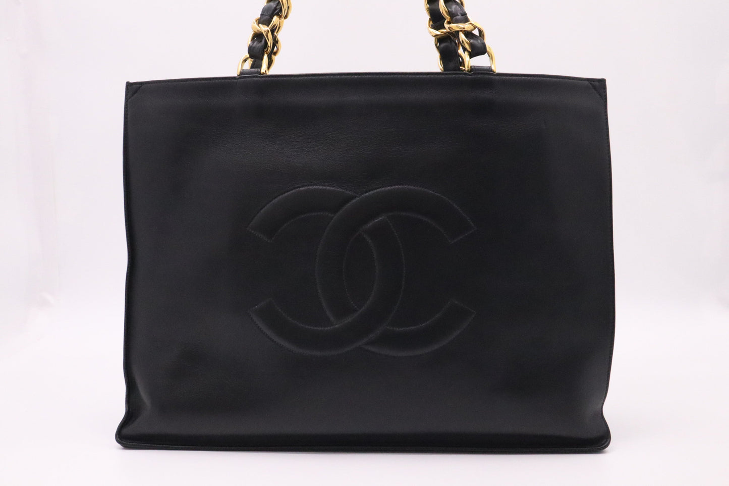 Chanel Large Tote in Black Leather
