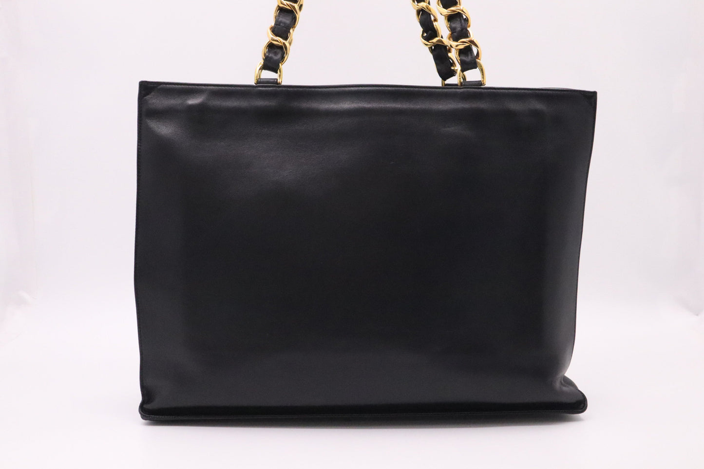 Chanel Large Chain Tote in Black Leather