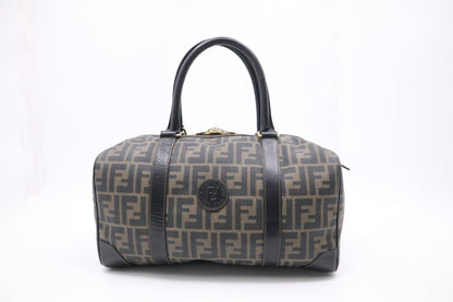 Fendi Boston Bag in Zucca Coated Canvas