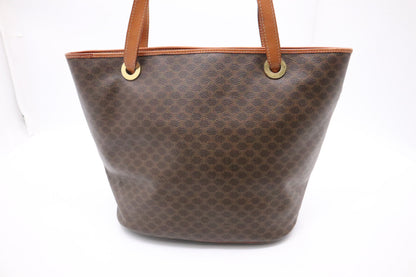 Celine Tote in Brown Macadam Canvas