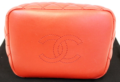 Chanel Red Quilted Lambskin Forever Small Hobo Bag