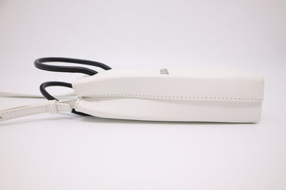 Balenciaga Mini Shopping Bag in White Leather