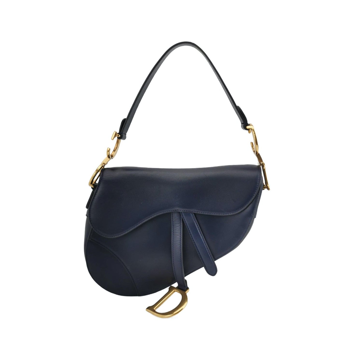 Christian Dior Saddle Medium Navy Smooth Calfskin Leather