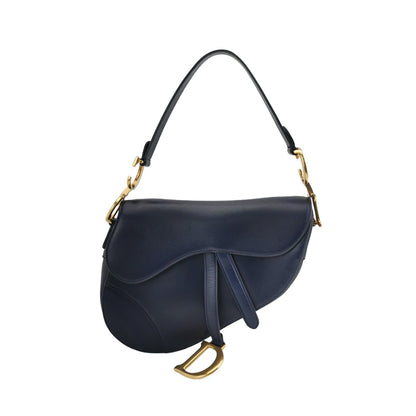 Christian Dior Saddle Medium Navy Smooth Calfskin Leather