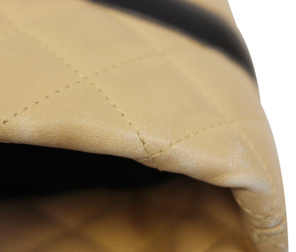 CHANEL Cambon Ligne Quilted Tote Beige Black - Last Call