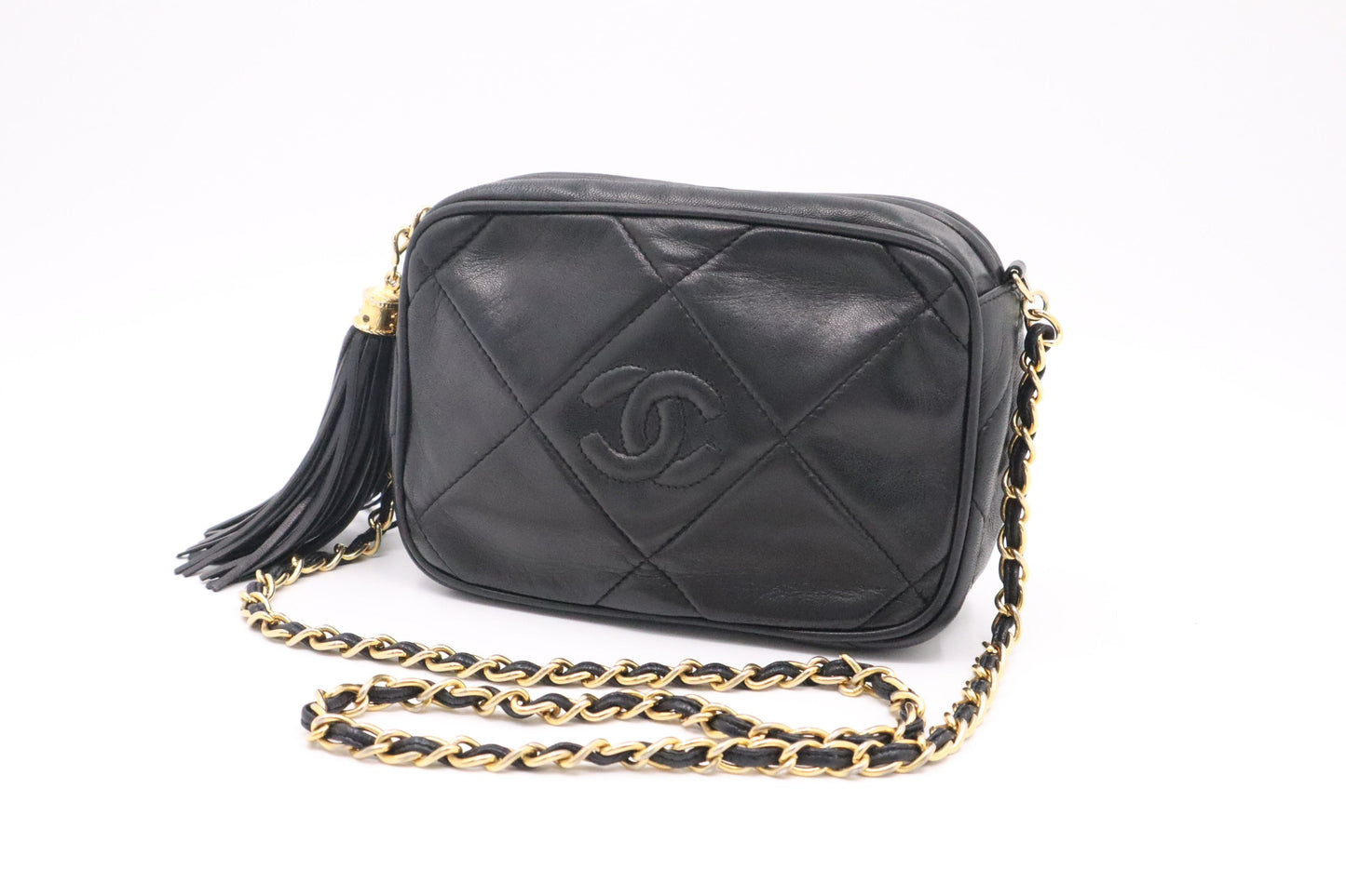 Chanel Small Camera Bag in Black Leather