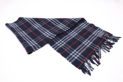 Burberry Scarf in Navy Cashmere and Wool