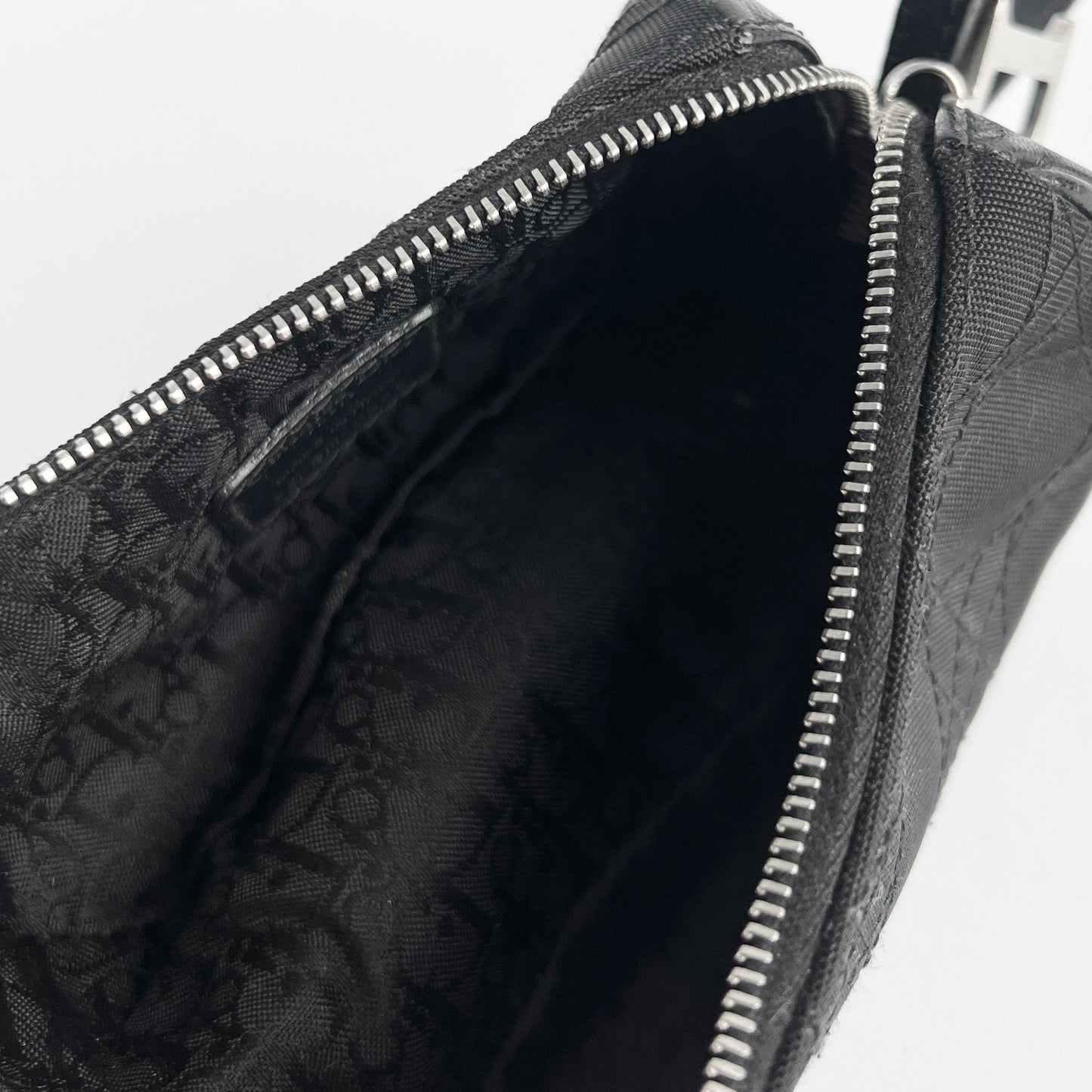 Christian Dior Cannage Canvas Clutch Black