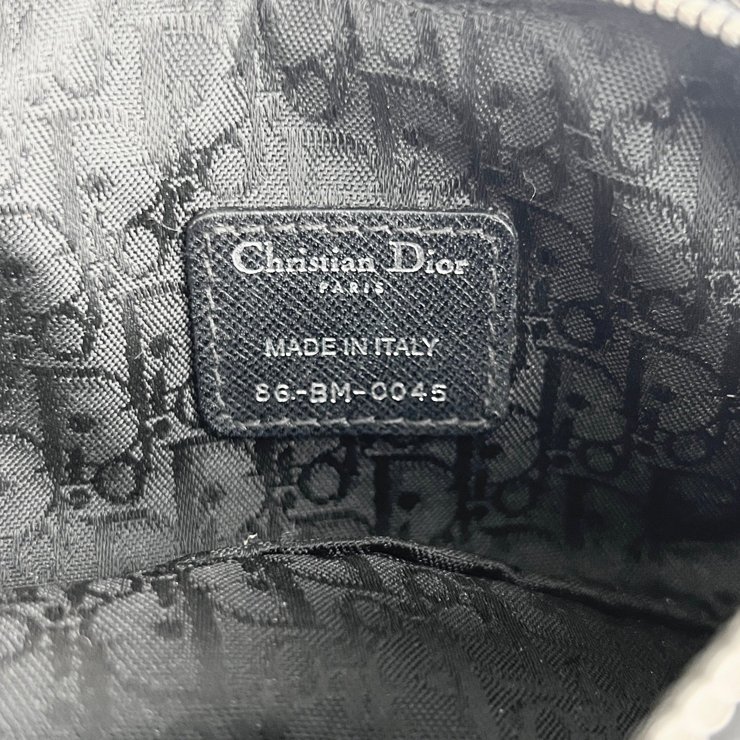 Christian Dior Cannage Canvas Clutch Black