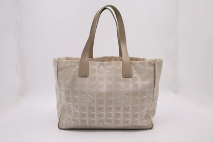Chanel New Travel Line Tote in Beige Canvas