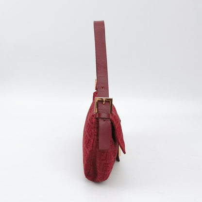 Fendi Baguette Red Zucchino Print Monogram