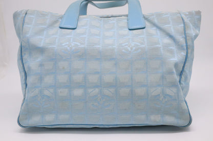 Chanel New Travel Line Tote in Blue Canvas