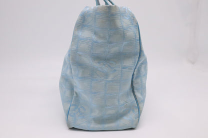Chanel New Travel Line Tote in Blue Canvas