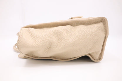 Celine Micro Luggage in Cream Drummed Leather