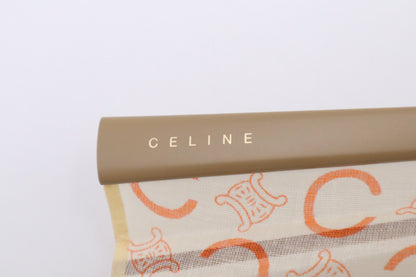 Celine Fan in Orange and Brown