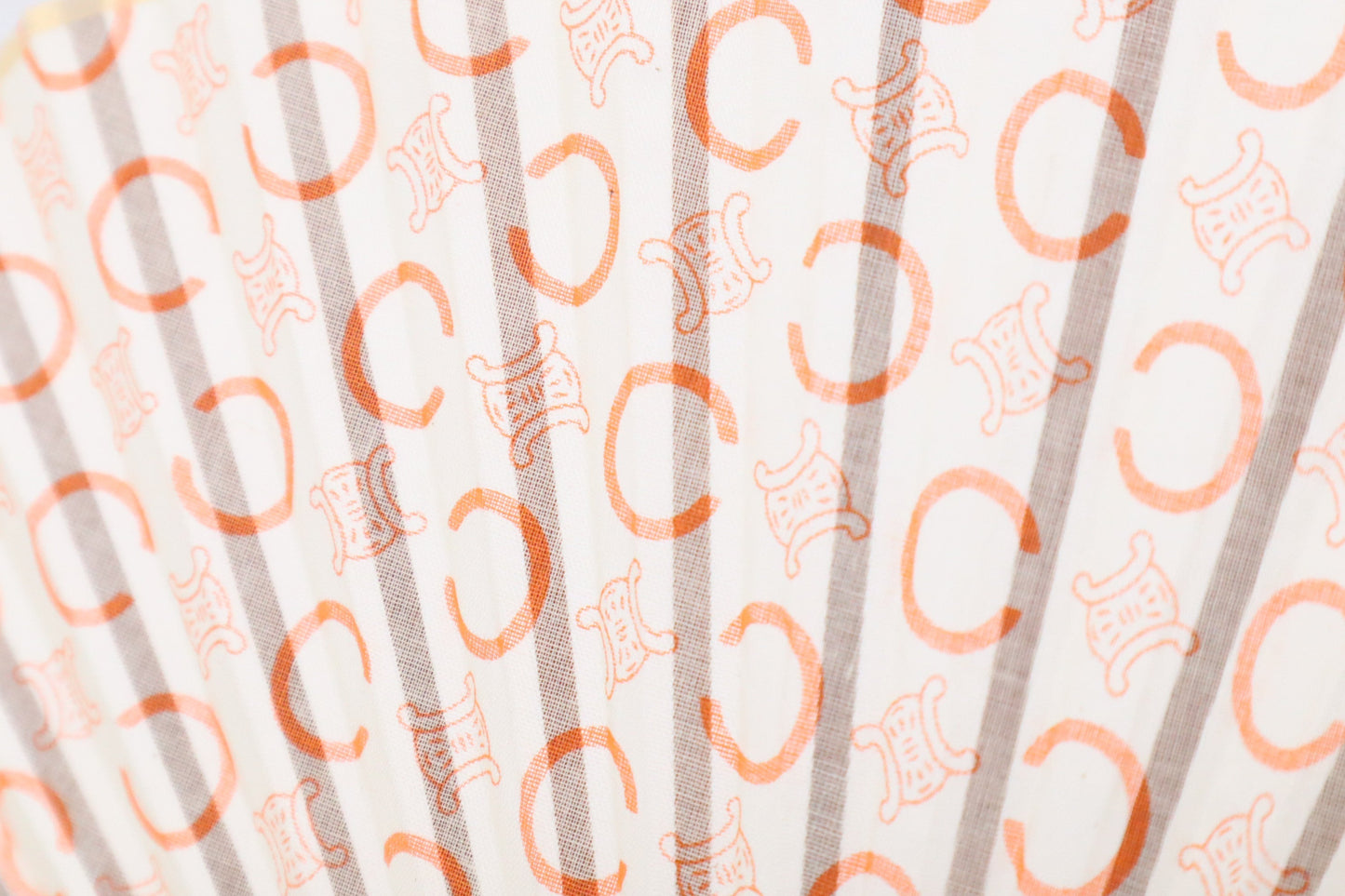 Celine Fan in Orange and Brown