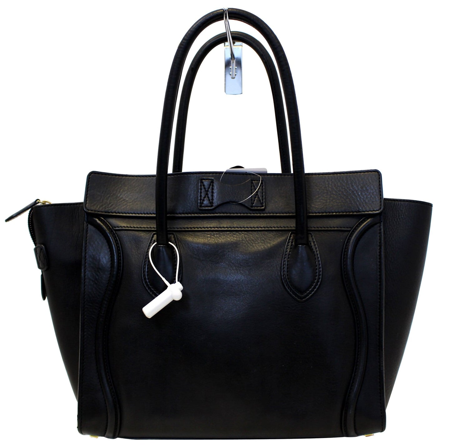 CELINE Medium Phantom Luggage Calfskin Leather Tote Bag Black