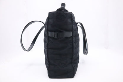 Chanel New Travel Line Tote Bag in Black Canvas