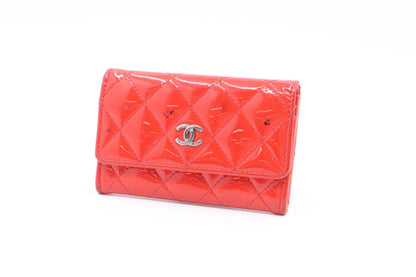 Chanel Wallet in Red MatelassÃ© Patent Leather