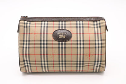 Burberry Clutch in Brown Check Canvas